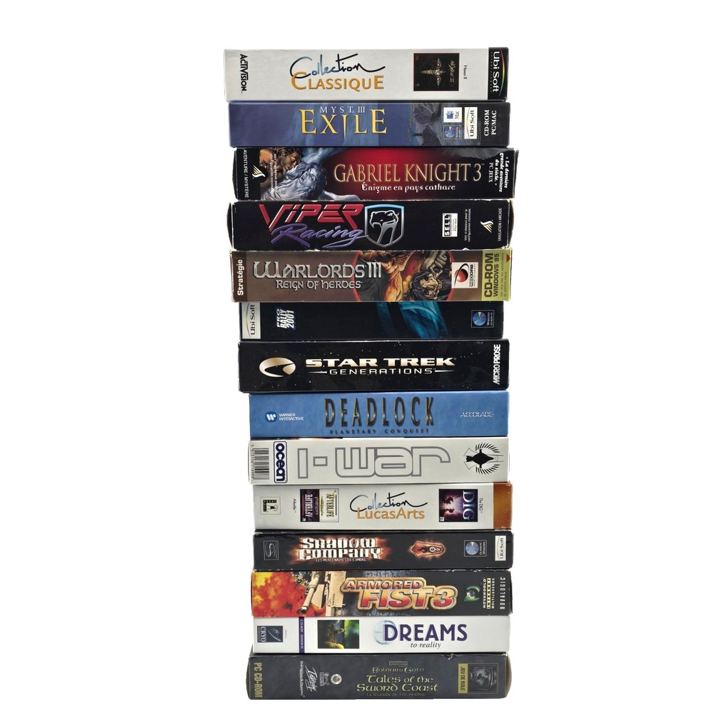 Lot of 14 Big Box PC Games – French Version‎ – PAL Complete